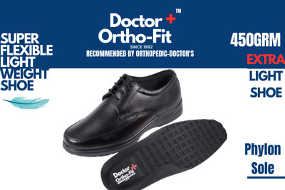Orthofit ORTHO-1002 Derby For Men(Black, Black , 8)