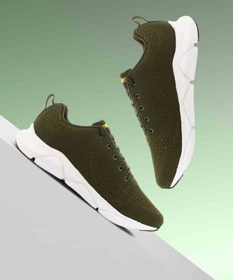 Sparx SM 657 Running Shoes For Men(Olive, Yellow , 7)