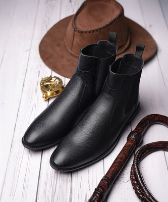 LOUIS STITCH Midnight Black Chelsea Boots for Riding Biking for Men - RGPDCL - UK 6 Boots For Men(Black , 6)