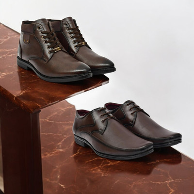 KRITON Trendy & Durable Men’s Boots – Perfect for Everyday Wear Boots For Men(Brown, Brown , 9)