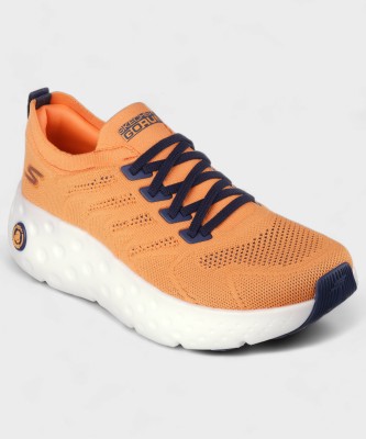 Skechers MAX CUSHIONING HYPER Running Shoes For Men(Orange , 7)