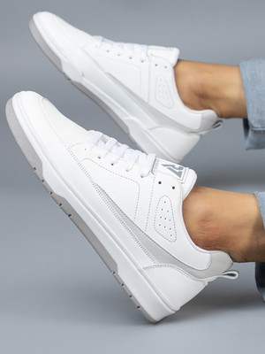 RUN SEVEN ( by GO21 ) Soft Insole, Slip-Resistance|Casual Walking Sneakers For Men(White , 7)