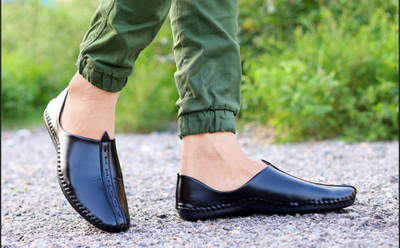 Vask Comfortable Premium Stylish Unique Trendy Popular KUS2026_BLACK for Men Slip On For Men(Black , 8)