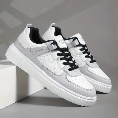 lejano Sneakers For Men(White, Black, Grey , 6)