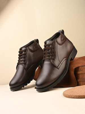 Roadster Men’s Stylish & Comfortable High Quality Casual Boots for men Boots For Men(Brown , 7)