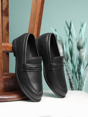 LIBERTY MAJESTIC-2 Non Lacing Formal Office Wear Shoes | Comfortable EVA Sole For Men(Black , 8)