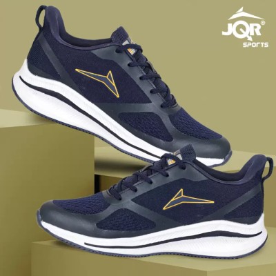 JQR GLOBAL Sports shoes, Walking, Lightweight, Trekking, Stylish Running Shoes For Men(Navy, Yellow)