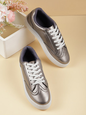 Dressberry Sneakers For Women(Silver , 3)