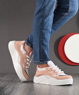 KILLER Sneakers For Women(Pink, White , 5)
