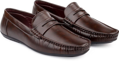 STEPORIZE Trendy Brown Partywear Latest Design Premium Buckle Loafers For Men For Men(Brown , 6)
