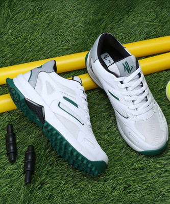 NEW LIMITS New Limits IPL Cricket Shoes For Men(White, Grey , 9)