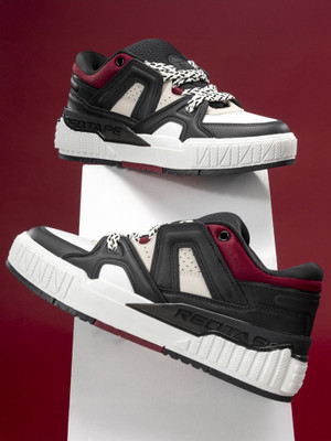 RED TAPE Casual Sneaker Shoes for Men | Soft Cushioned Insole, Slip-Resistance Sneakers For Men(Black, Red , 7)