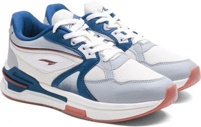 asian Powerkick-55 Sneakers for Men & Boys | Stylish Colourblocked Sport Shoes Sneakers For Men(White, Blue , 10)