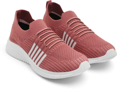 RRIDDERS Women’s Stylish Pink Slip-On Sneakers with White Sole – Lightweight & Trendy Casuals For Men(Pink , 7)