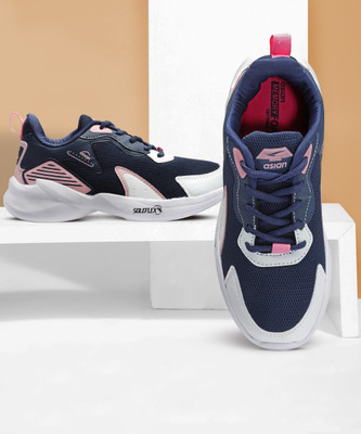 asian Firefly-05 Navy Sports,Gym,Jogging,Walking,Training,Stylish Running Shoes For Women(Navy, Pink , 7)