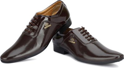 King walker Formal shoes for men Lace Up For Men(Brown , 6)