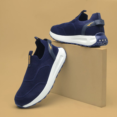 asian Wind Pro-11 Walking Shoes for Men | Lightweight, Memory Foam Cushion Sole Mocassin For Men(Navy, Blue , 7)