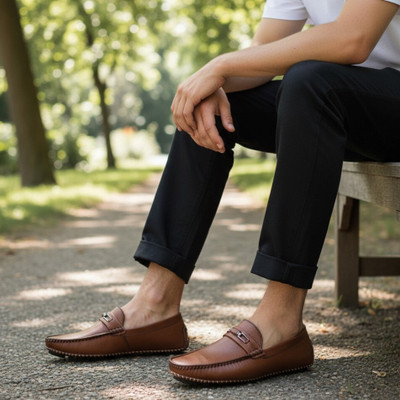 Hilux Hilux Trendy Loafers For Men Loafers For Men(Tan, Tan , 8)