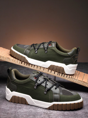 SOLETHREADS REBEL Sneakers For Men(Olive , 11)