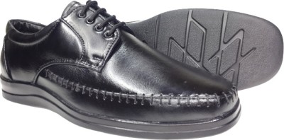 KOXA AM 575 Black 8 - Outdoor Leather Shoes For Men, Lace Up For Men(Black)