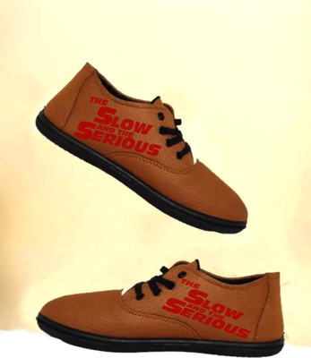 Kenamin Casuals For Men(Tan, Red , 8)