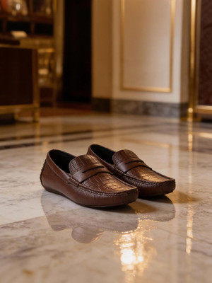 AJANTA Casual PVC Waterproof Loafers For Men(Brown , 7)