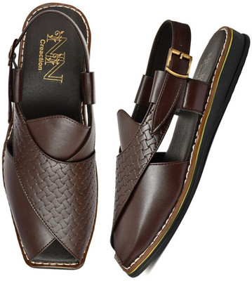 N N CREACTION Ethnic Jutti | Mojari |Sherwani Shoes Mojaris For Men(Brown , 9)