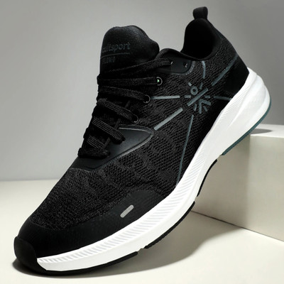 Cult Flomo Sports | Breathable | Lightweight | Enhanced Cushioning | Firm Grip Running Shoes For Men(Black , 7)