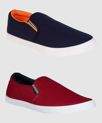 HOTSTYLE 2 Pair Combo Jatex Loafers For Men(Multicolor , 8)