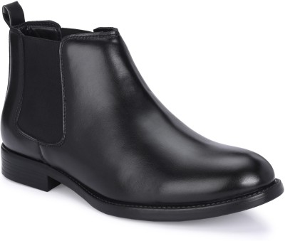 Hirel's Chelsea Boots for Men|Soft Cushioned Insole|Shock Absorption Boots Boots For Men(Black , 8)