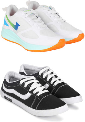DRACKFOOT DRACKFOOT Men's Lightweight Sports & Casual Shoes Combo Pack 2 Casuals For Men(Multicolor , 8)