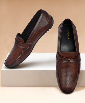 AJANTA Loafers For Men(Brown , 8)