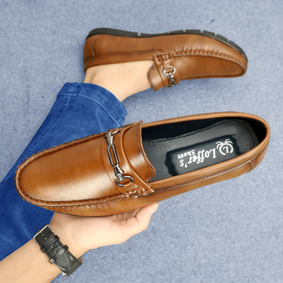 Ktrizko Driving Shoes For Men(Tan , 6)