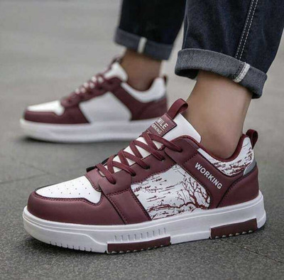 RisingFox Premium Quality sneakers for men Sneakers For Men(Red , 10)