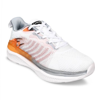 Combit FLOW-02 Men's Sports Running | Training & Gym Shoes Sneakers For Men(White, Orange)