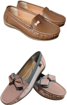 K-NINE Trendy Ethnic Loafer Jutti for Women | Casual Wear-Brown 901_wood rose 909 Casuals For Women(Brown, Orange , 8)