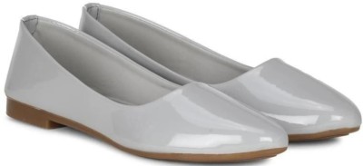 HAPPU COLLECTION PATENT BELLIES FOR WOMEN Bellies For Women(Grey , 6)