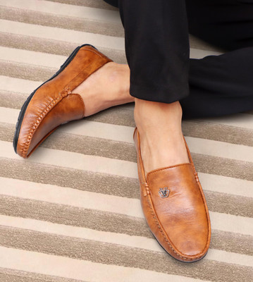 Evolite Stylish Loafers For Men(Tan , 9)