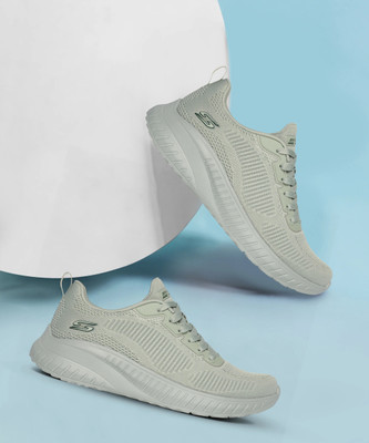 Skechers Skechers BOBS SQUAD CHAOS-FACE OFF Casual Sneakers for Womens, Sage-117209-SAGE Sneakers For Women(Green , 4)