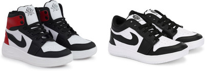 DARTKICK Versatile Casual Shoes for Men – Smart, Sleek & Comfortable Casuals For Men(Red, Black, Black , 6)