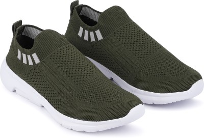 TPENT SPORTS-MEN 122 Slip On Sneakers For Men(Olive , 6)