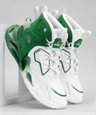ATOM Chroma Kick Multicolor Sneakers For Men(White, Green , 11)