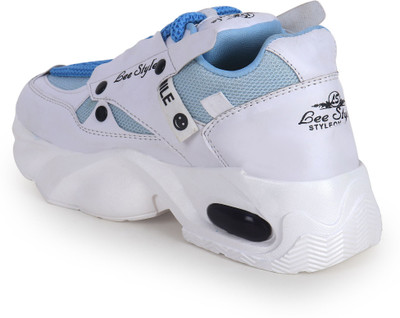 TheShoeGallery Womens & Girls Lace Up Sneaker Shoes For Casual Outing|| Soft Cushion Insole Sneakers For Women(Blue, White , 6)