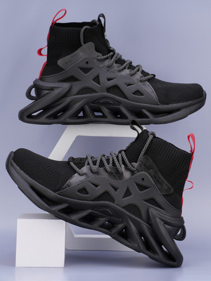 ATOM Alphabounce High Tops For Men(Black , 8)