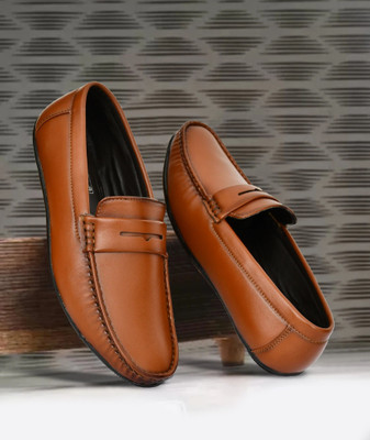 Aaeshu Black, Brown & Tan Men Loafers Casual & Office Wear Shoes for Men & Boys Loafers For Men(Tan , 9)