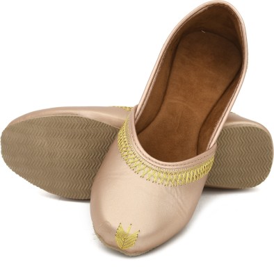 YO JAIPURI Yo Jaipuri Women & Girls' Ethnic Shoes | Punjabi Jutti | Nagra | Traditional –Jutis/Mojari/Belly Bellies For Women(Gold , 5)