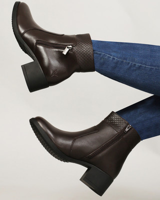 yoho Yoho Slays Model 001 | Crafted from premium and lightweight material Boots For Women(Brown , 7)