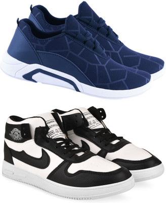 Free Kicks Combo Of 2 Shoes FK-J-311 & FK-Lysha Sneakers For Men(Blue , 10)