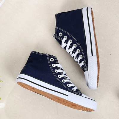 TRENDUTY High Top FTZ Canvas Sneaker Casual Walking Shoes High Tops For Women(Navy , 5)