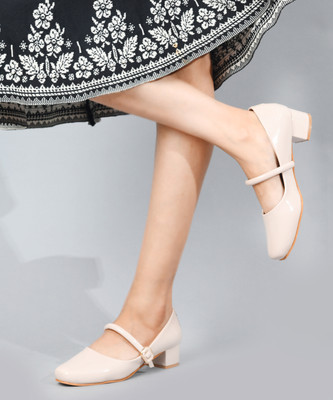 jm looks Women Fashion Trendy Mary Jane Shoes Bellies Casuals For Women(Off White , 8)